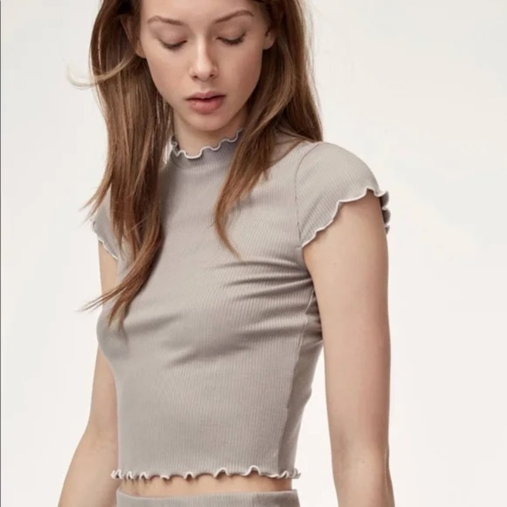 Sunday Best Crowne Ruffle Trim Tee